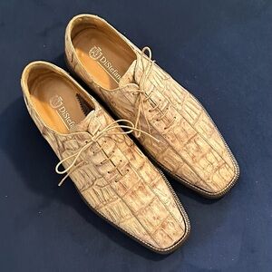 DiSTEFANO Men’s Alligator & Pattern Tan Dress Shoes 11